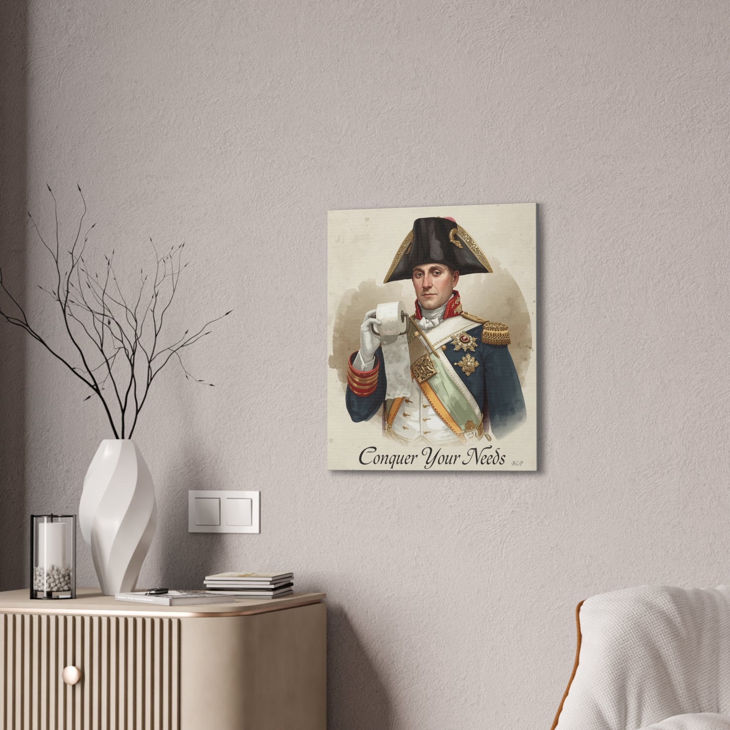 Napoleon - Canvas Stretched, 0.75" - 2026 Wall Art - Bathroom Humor