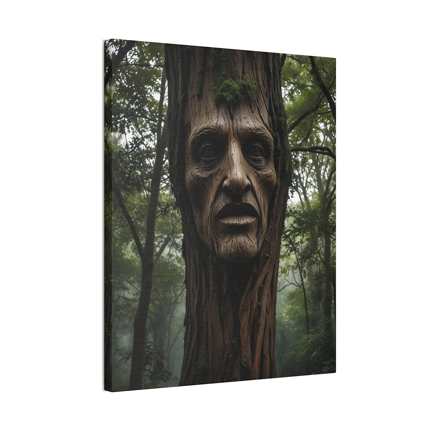 Face in the tree - Canvas Stretched, 0.75"