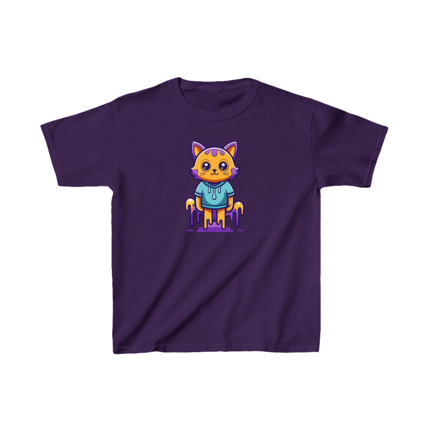 Kids - Cartoon Kitty -  Heavy Cotton™ T-Shirts