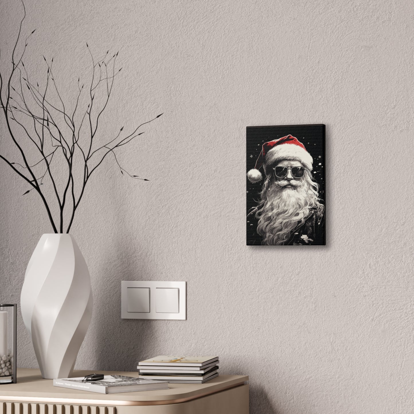 Hip Santa - Canvas Stretched, 0.75" - Christmas