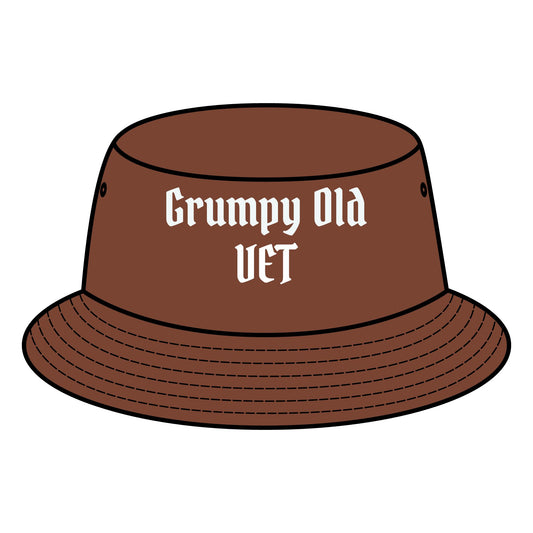 Bucket Hat - Dark Colored with white ink - ETSY