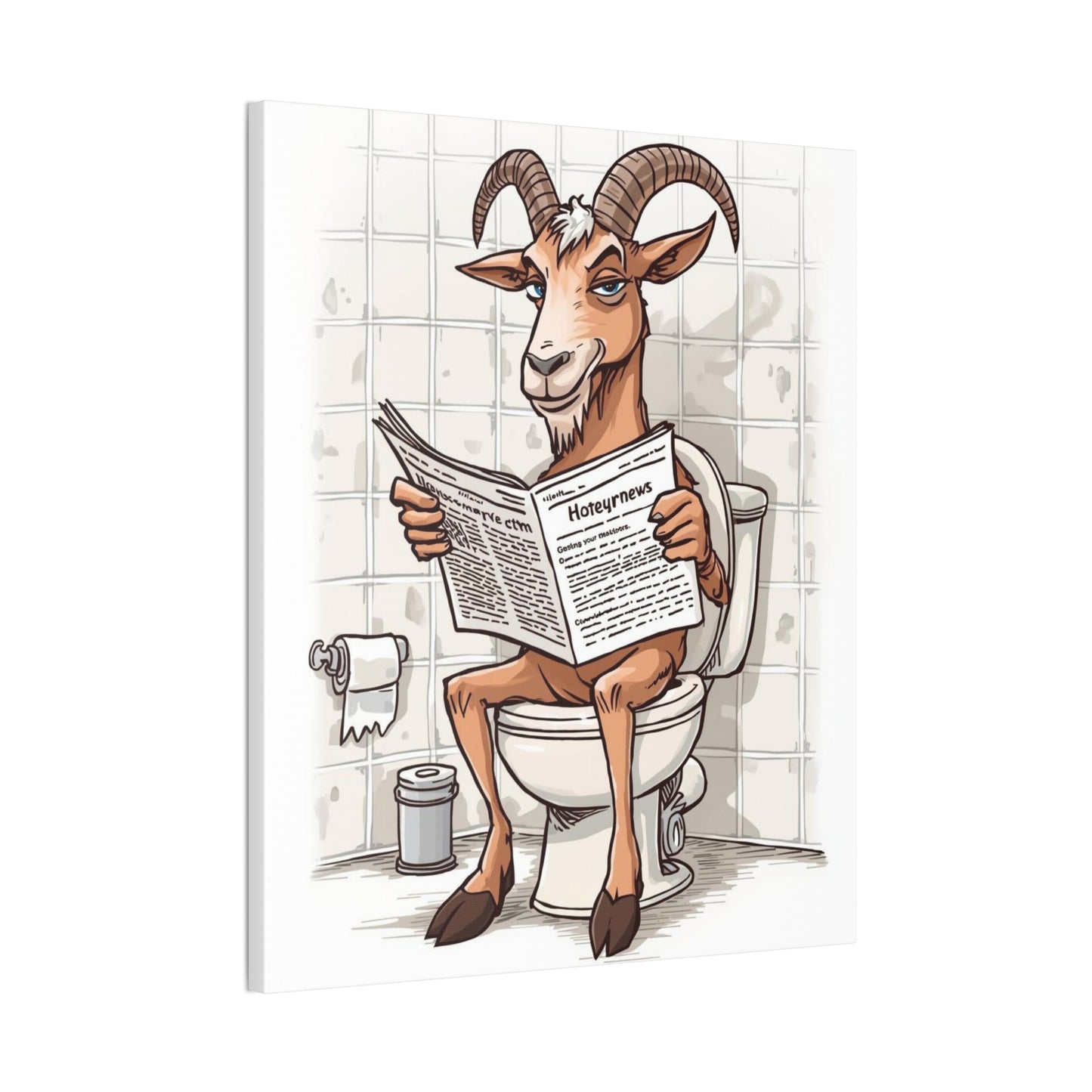 Billy on the can - Canvas Stretched, 0.75" - Wall Art 2026 - Bathroom Humor