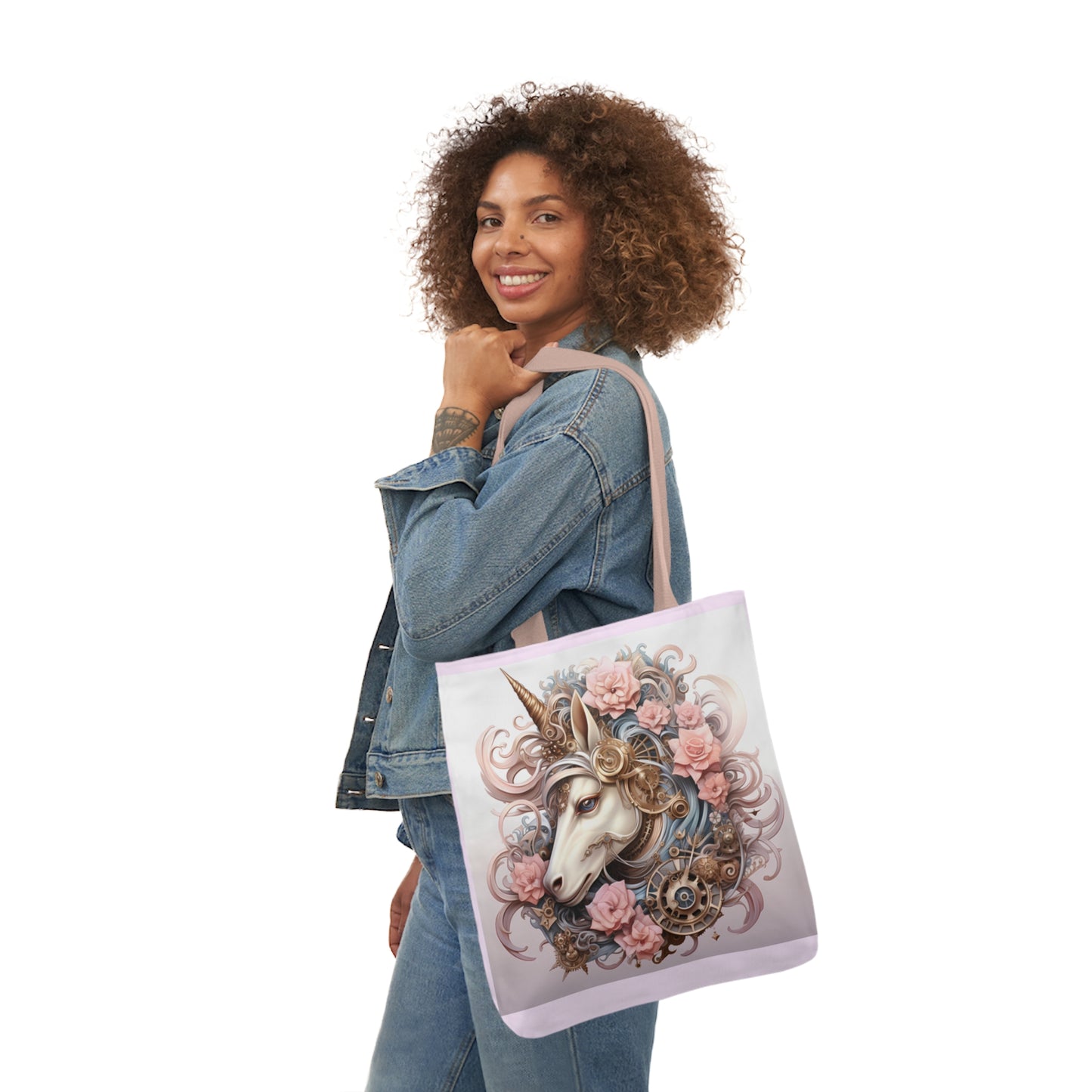 Unicorn - Canvas Tote Bag, 5-Color Straps