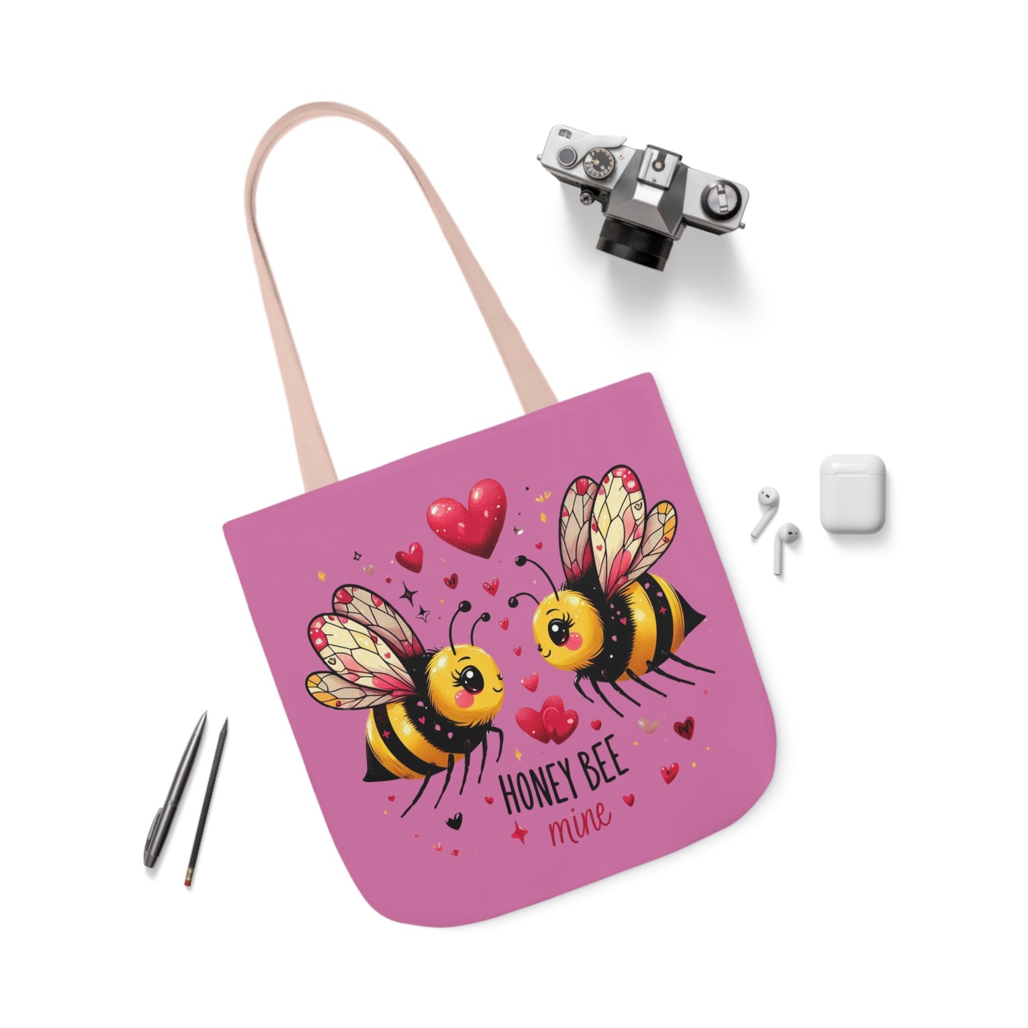 Valentines - Canvas Tote Bag, 5-Color Straps