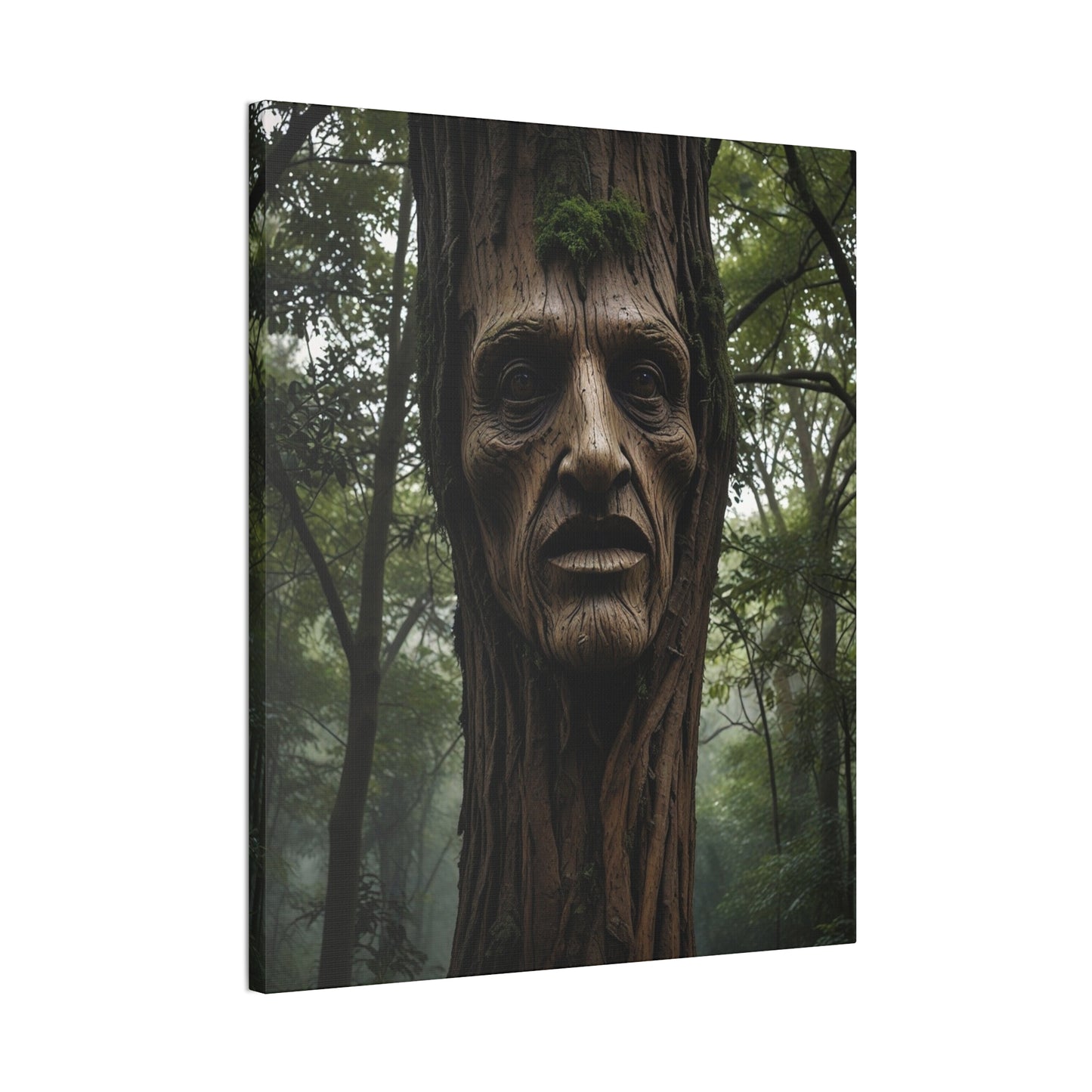 Face in the tree - Canvas Stretched, 0.75"