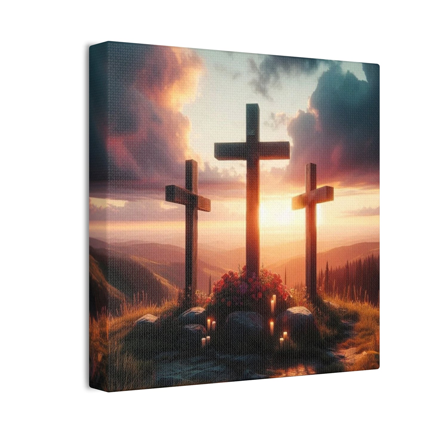 aa-Calvary -  Canvas Stretched, 0.75" - Father's Day - Mother's Day - Easter