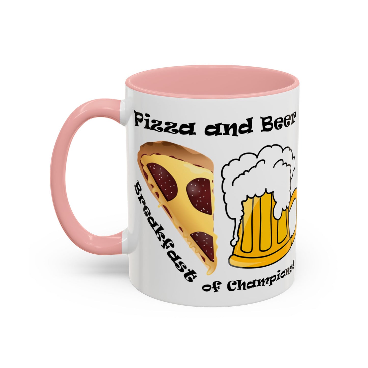 Pizza and Beer - Accent Coffee Mug (11, 15oz)