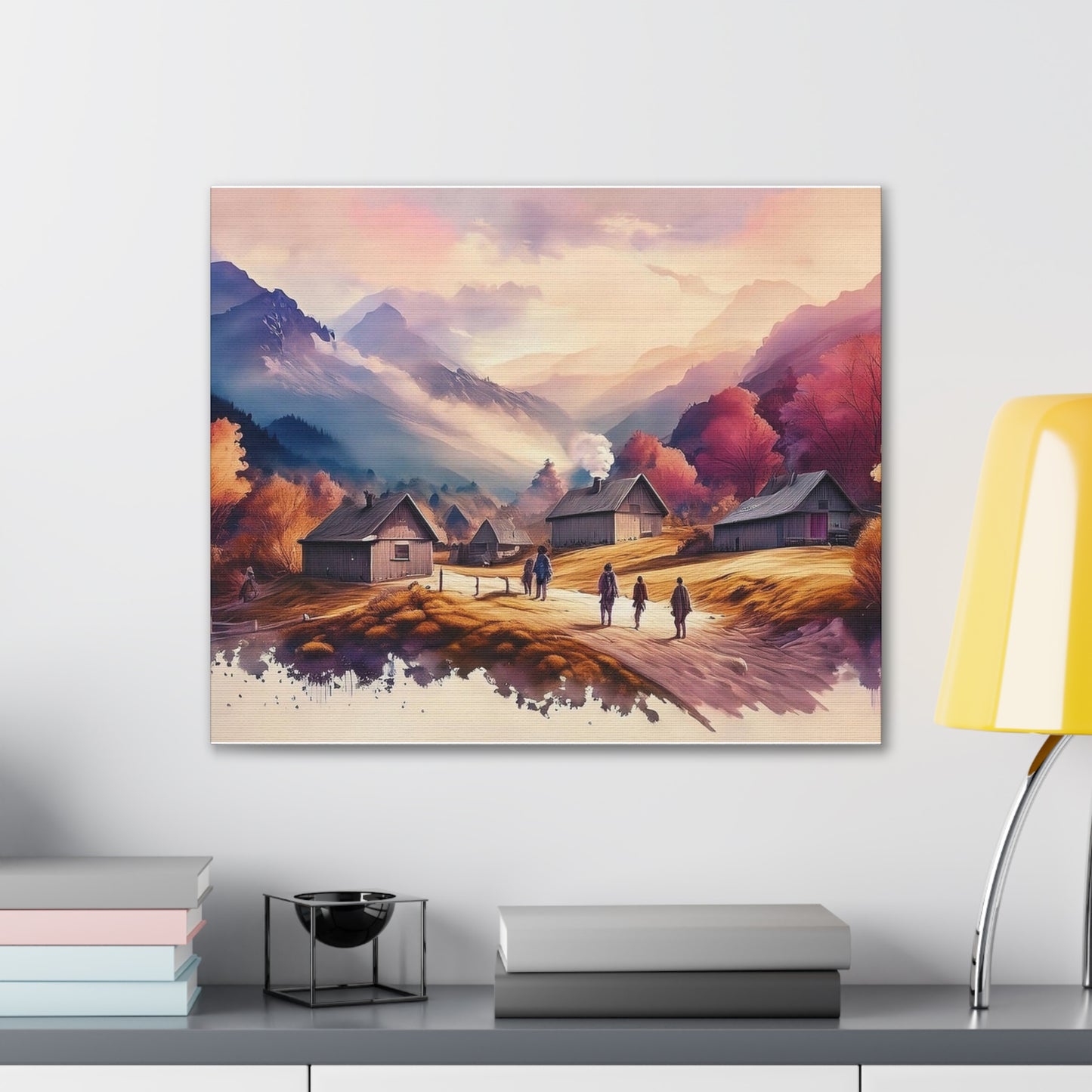 Village - Canvas Stretched, 0.75"