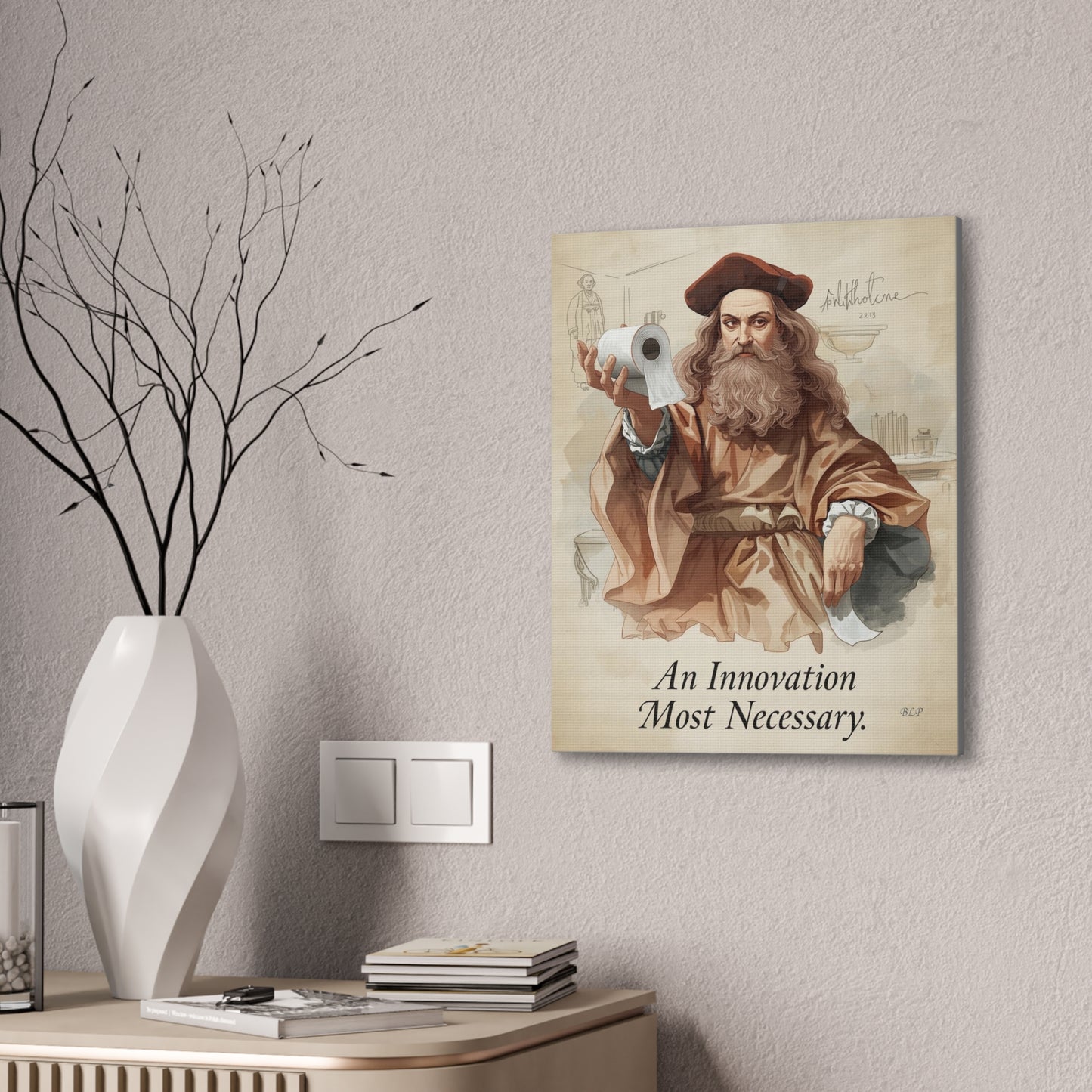 Galileo - Canvas Stretched, 0.75" - 2026 Wall Art - Bathroom Humor