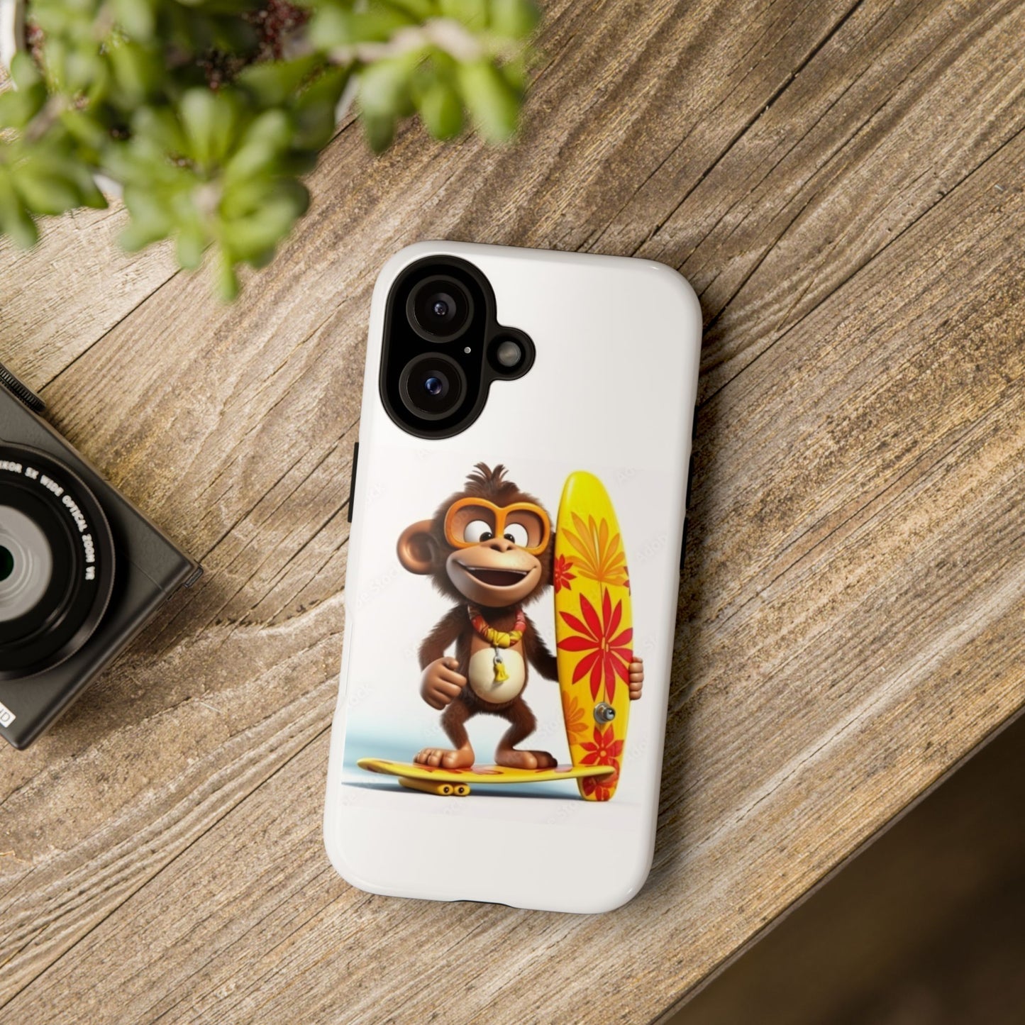 Surfer Monkey -Tough Whimsical Phone Cases