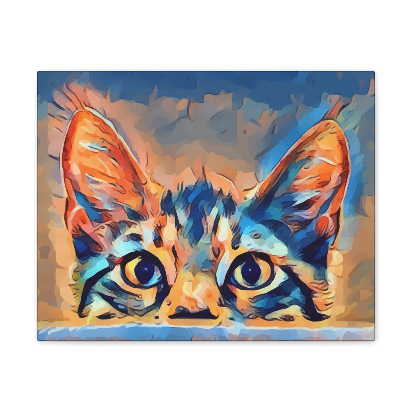 Spying Kitty - Canvas Stretched, 0.75"