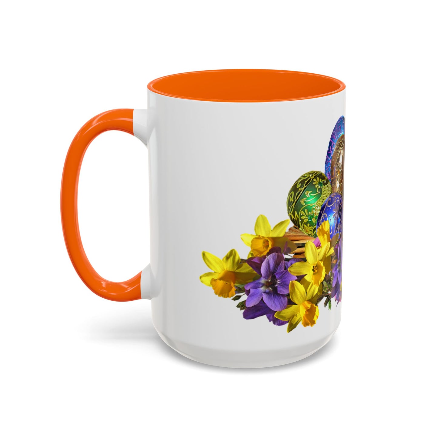 Easter Eggs - Accent Coffee Mug (11, 15oz) - Easter