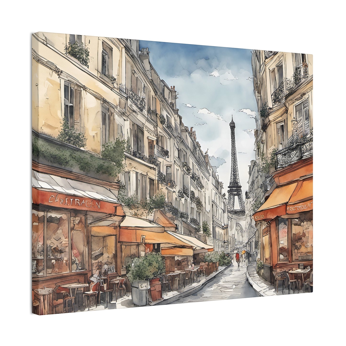 Paris Street - Canvas Stretched, 0.75"