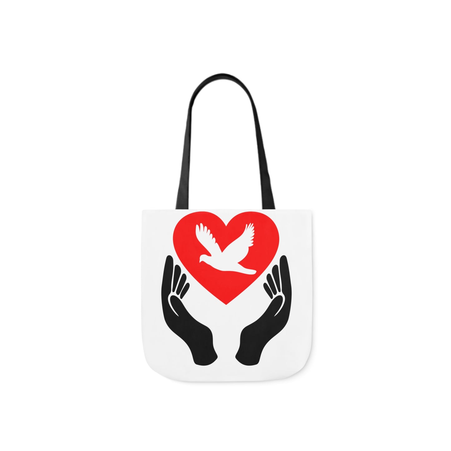 Heart and Hands - Canvas Tote Bag, 5-Color Straps