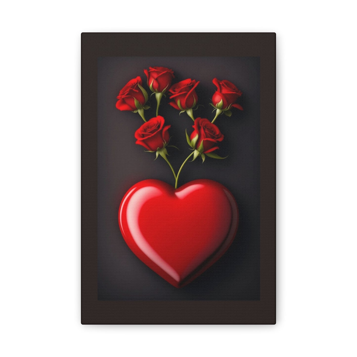 Heart and Roses - Canvas Stretched, 0.75" - Mother's Day