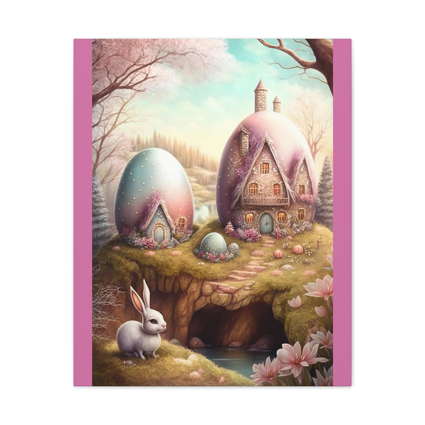 Bunny Hut - Canvas Stretched, 0.75" - Easter