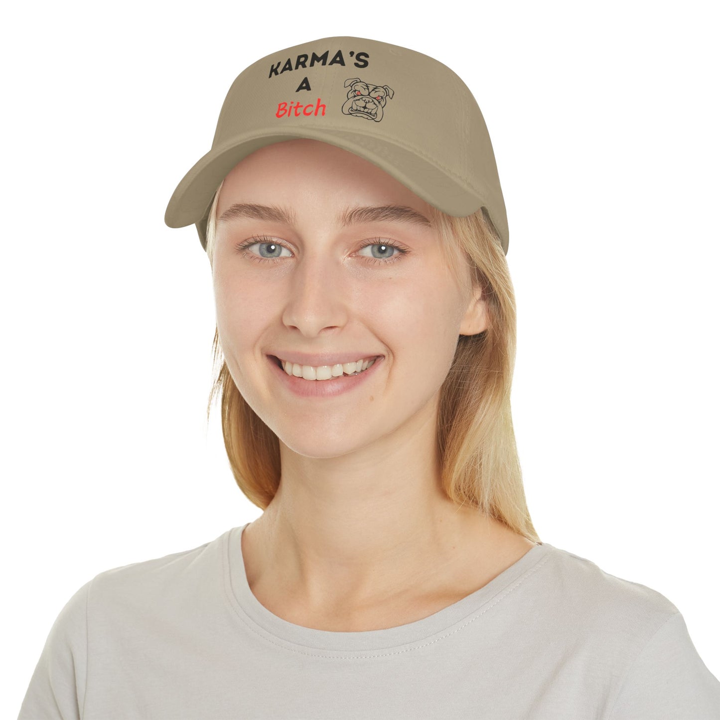 Karma's a Bitch - Low Profile Baseball Cap - Father's Day