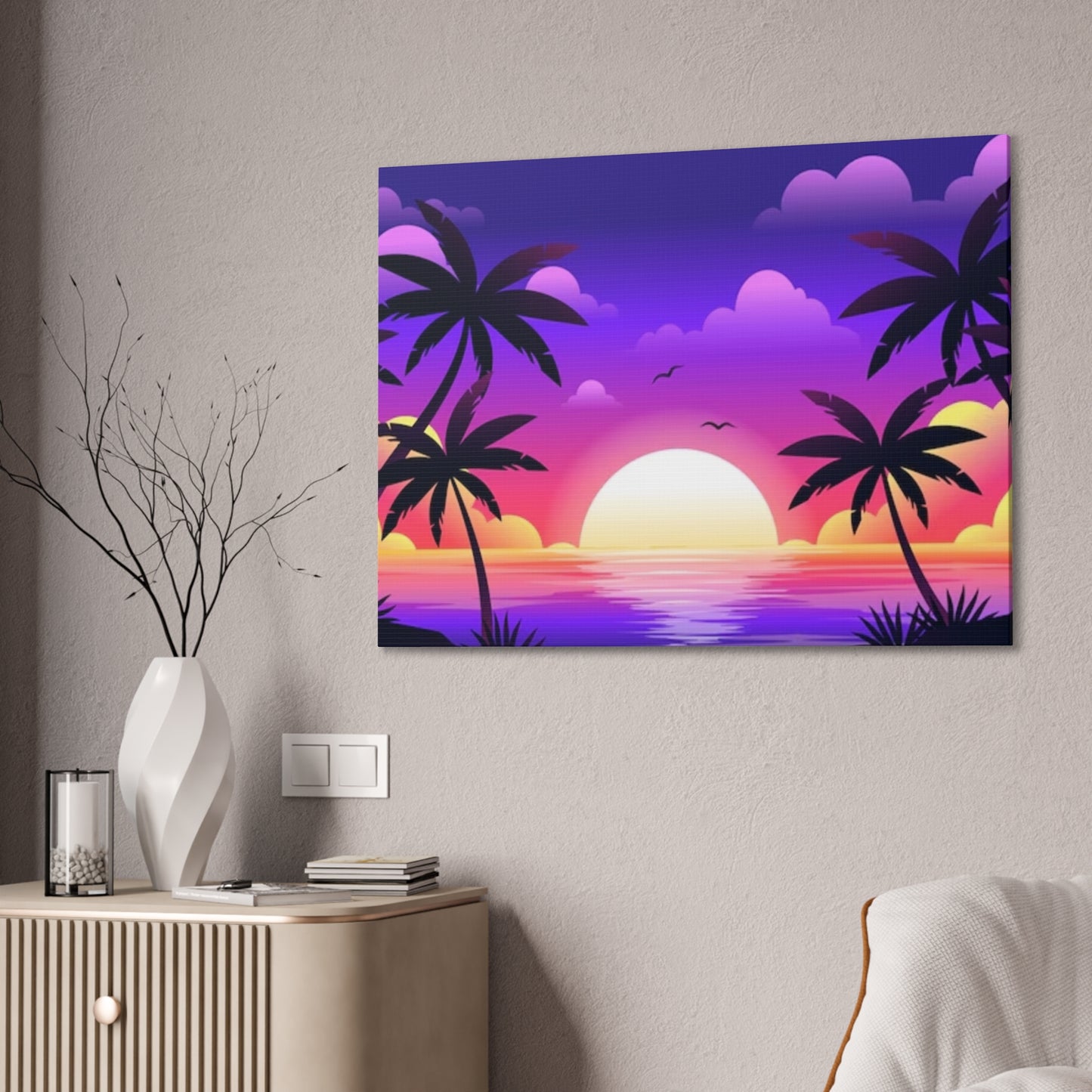 Island Sunset - Canvas Stretched, 0.75"