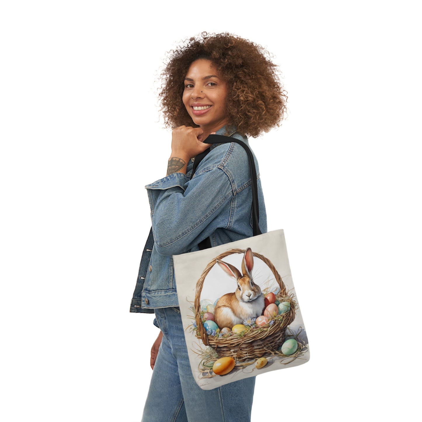 Easter - Canvas Tote Bag, 5-Color Straps -