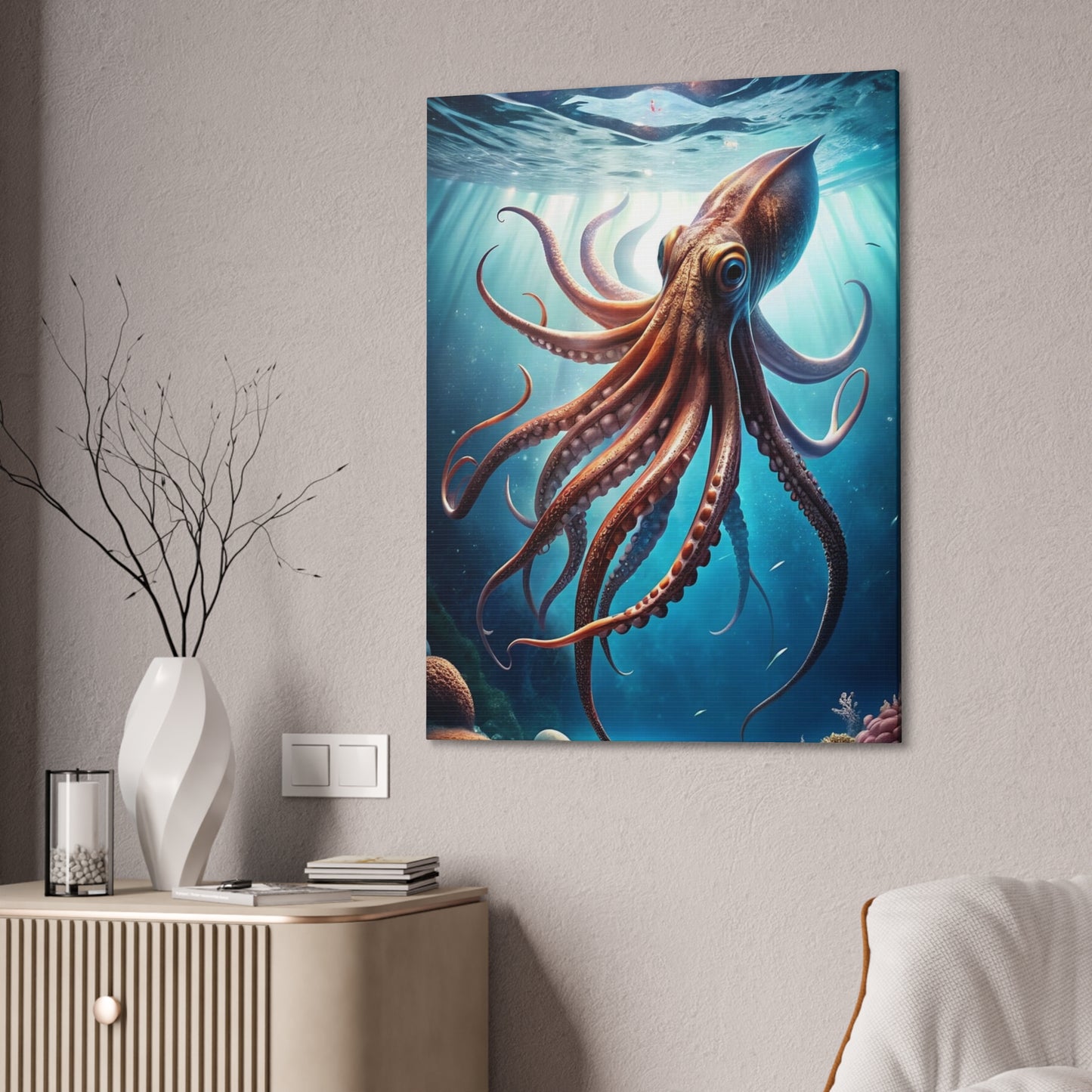 Octopus - Canvas Stretched, 0.75"