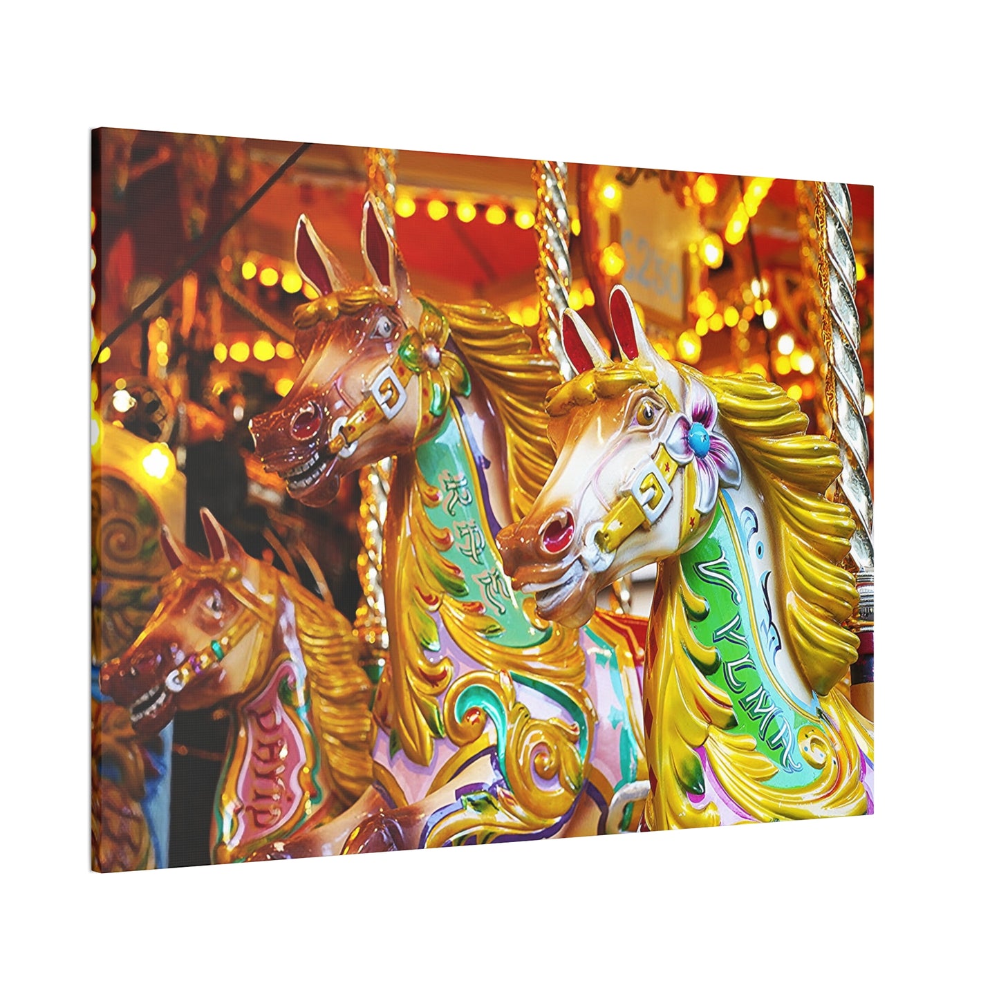 Carousel Horses 1 - Canvas Stretched, 0.75"