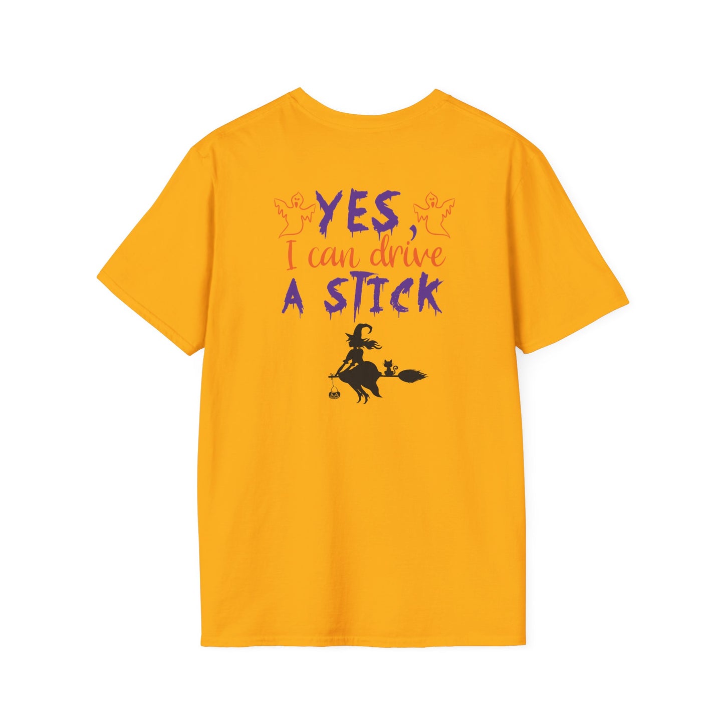 Drive a Stick - Unisex Softstyle T-Shirt- Halloween