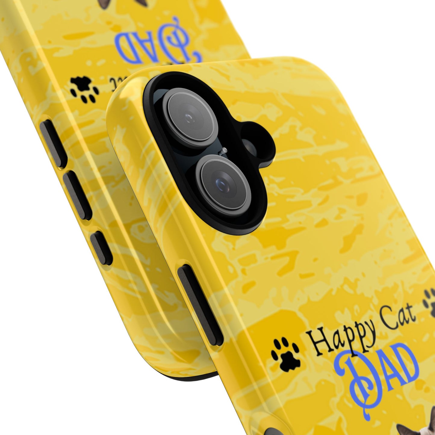 Happy Cat Dad - Personalized - Whimsical Phone Cases - Father's Day