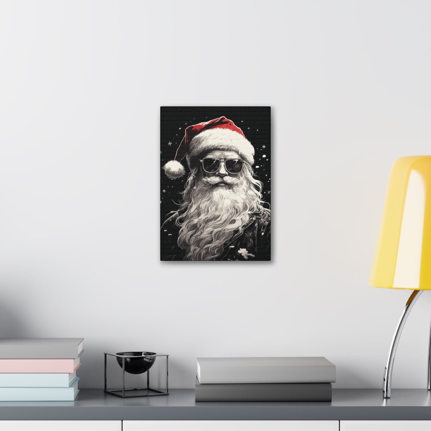 Hip Santa - Canvas Stretched, 0.75" - Christmas