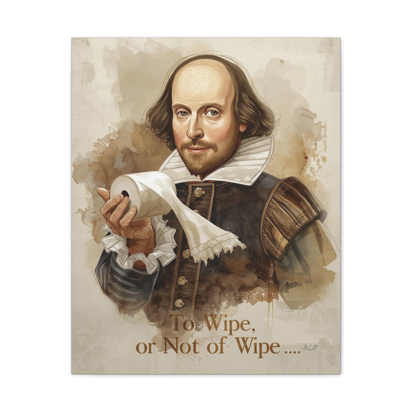 Shakespear - Canvas Stretched, 0.75" - 2026 Wall Art - Bathroom Humor