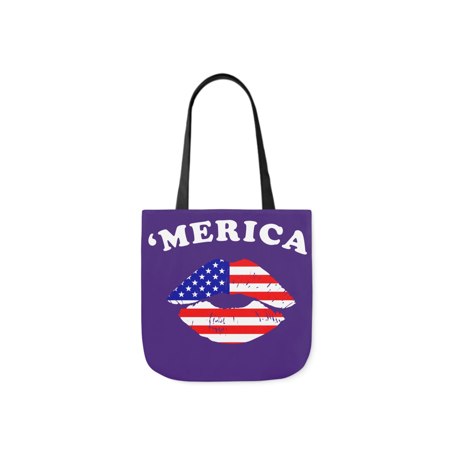 America - Canvas Tote Bag, 5-Color Straps