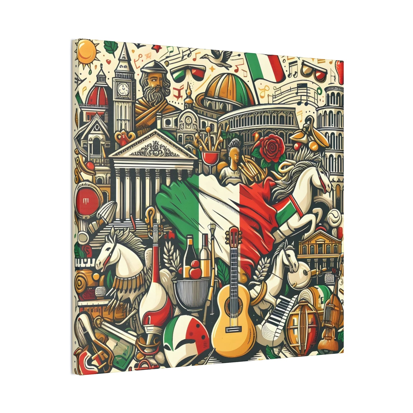 Italian Mural - Canvas Stretched, 0.75"