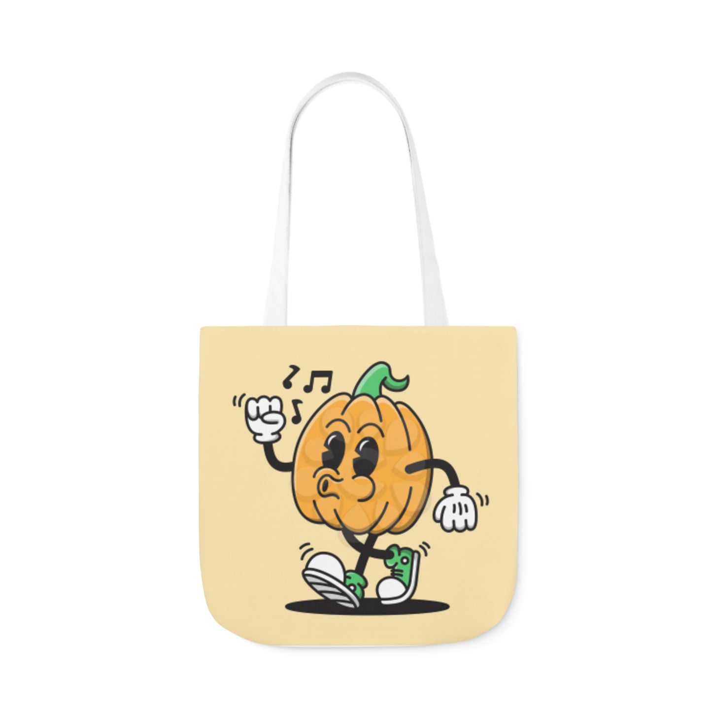 Happy Pumpkin - Canvas Tote Bag, 5-Color Straps - Halloween