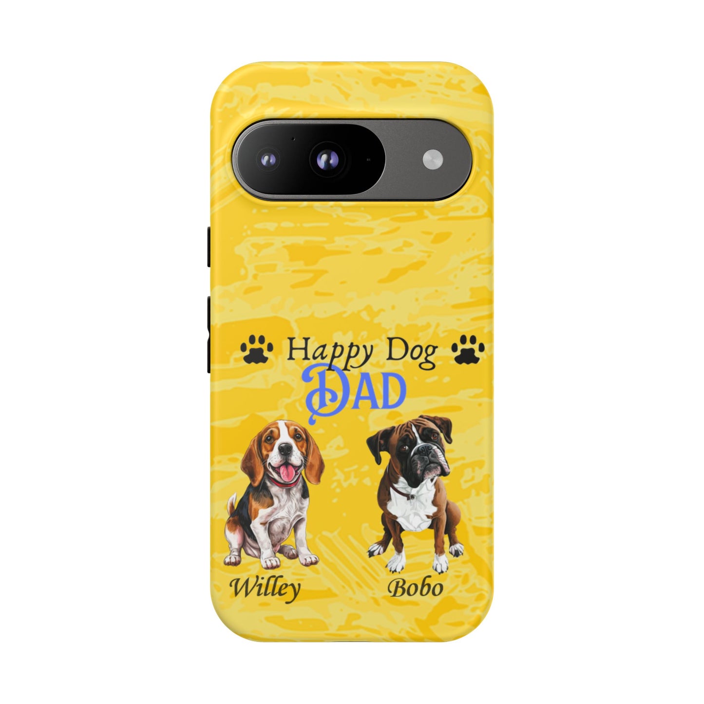 Happy Dog Dad - Personalized - Whimsical Phone Cases - Father's Day