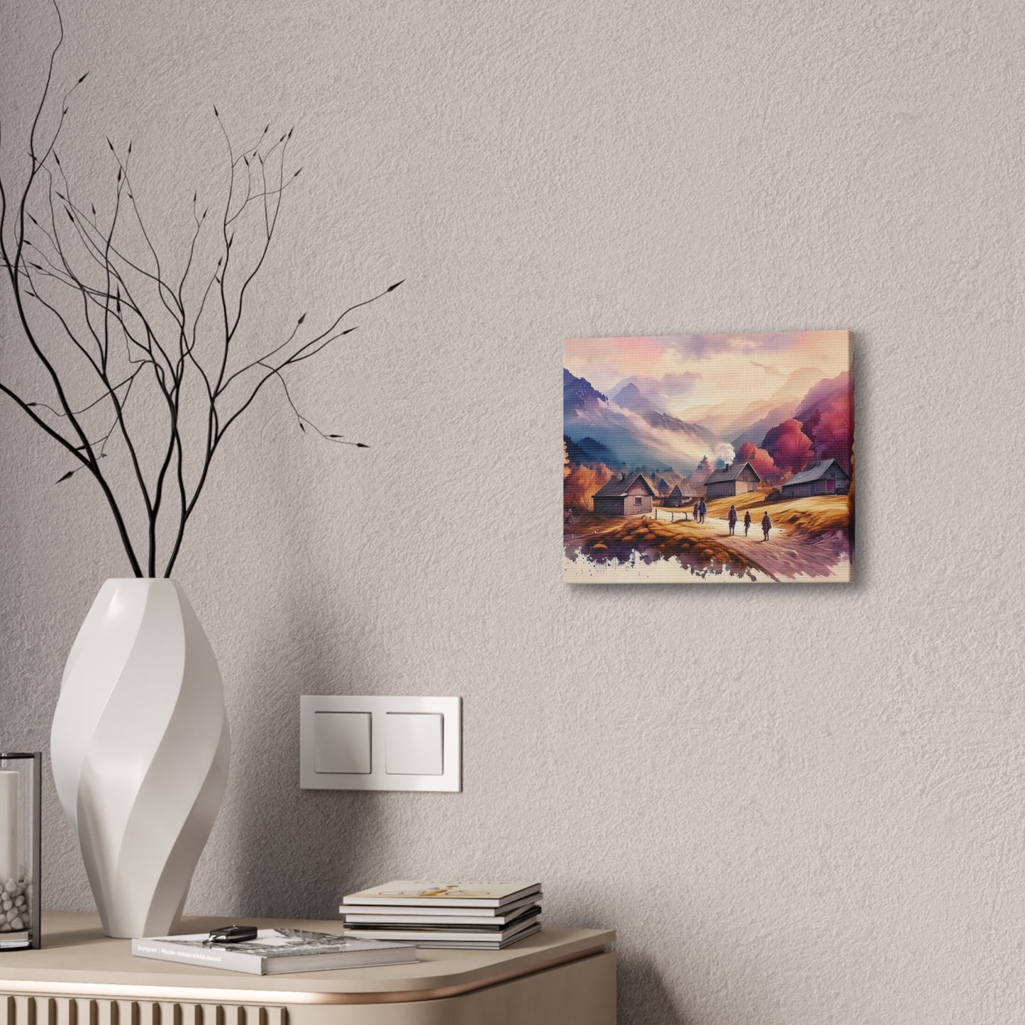 Village - Canvas Stretched, 0.75"