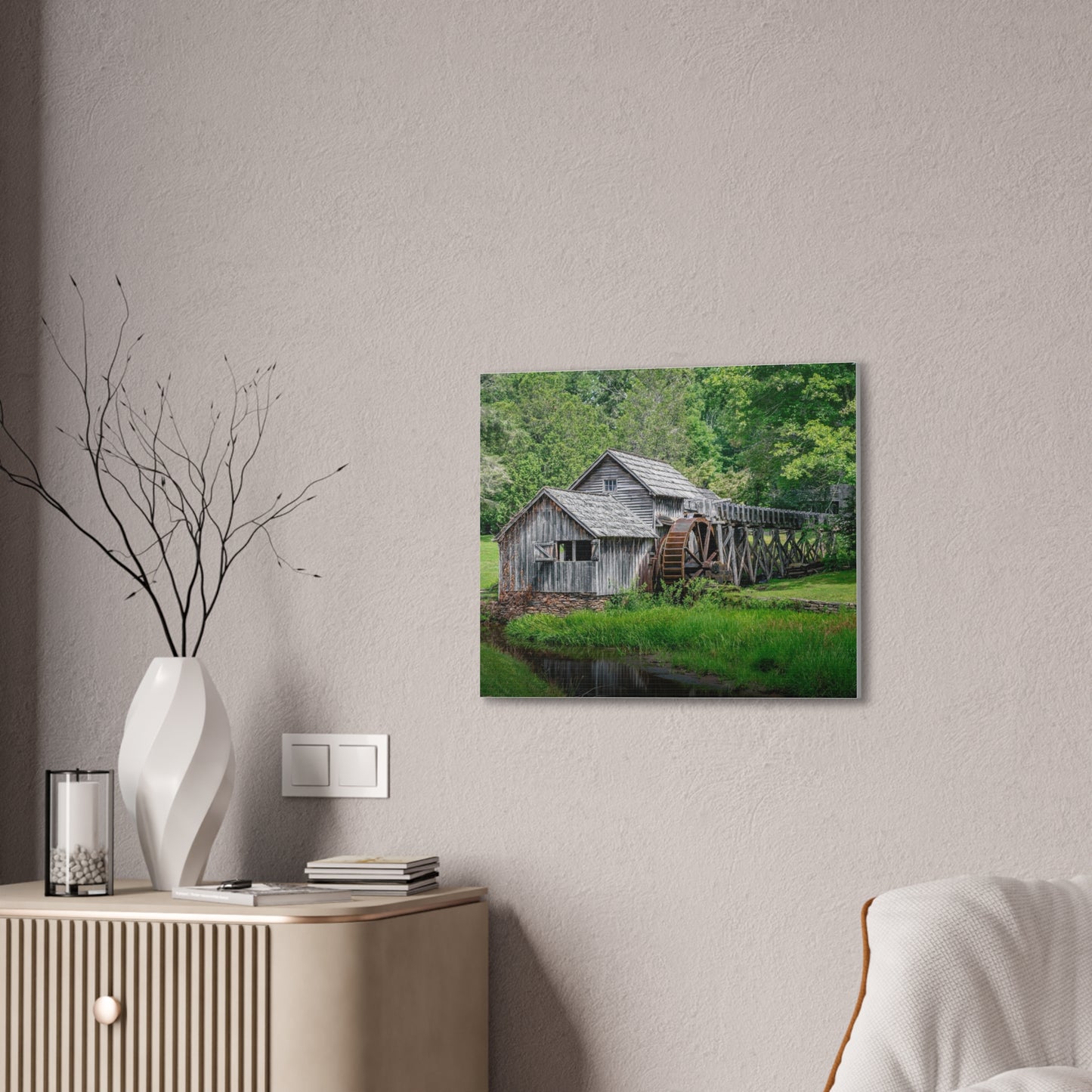 Water Wheel - Canvas Stretched, 0.75"