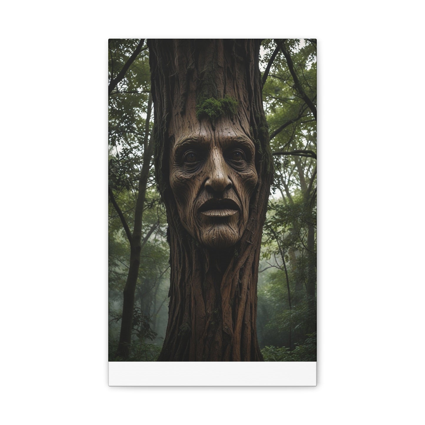 Face in the tree - Canvas Stretched, 0.75"