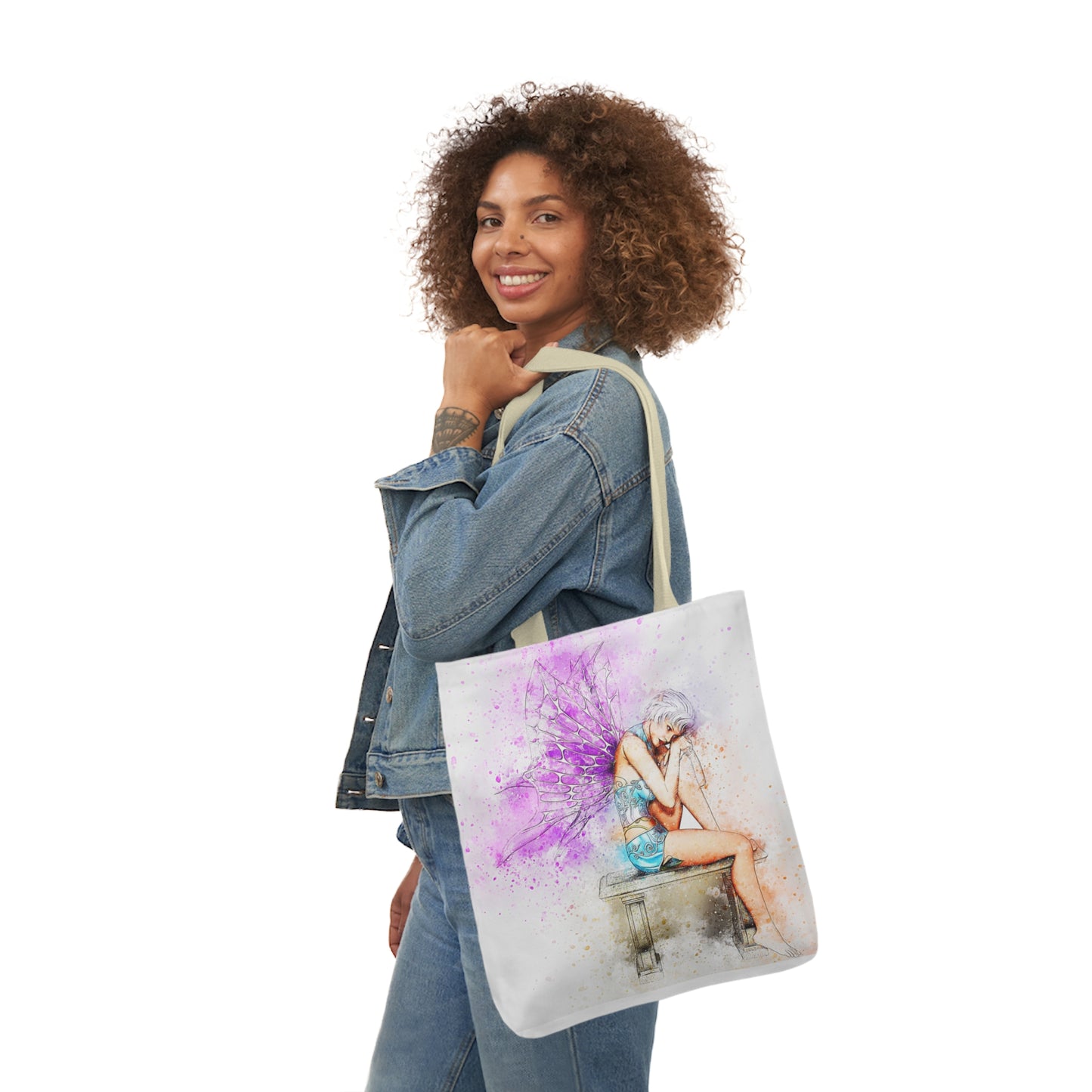 Fairy - Canvas Tote Bag, 5-Color Straps