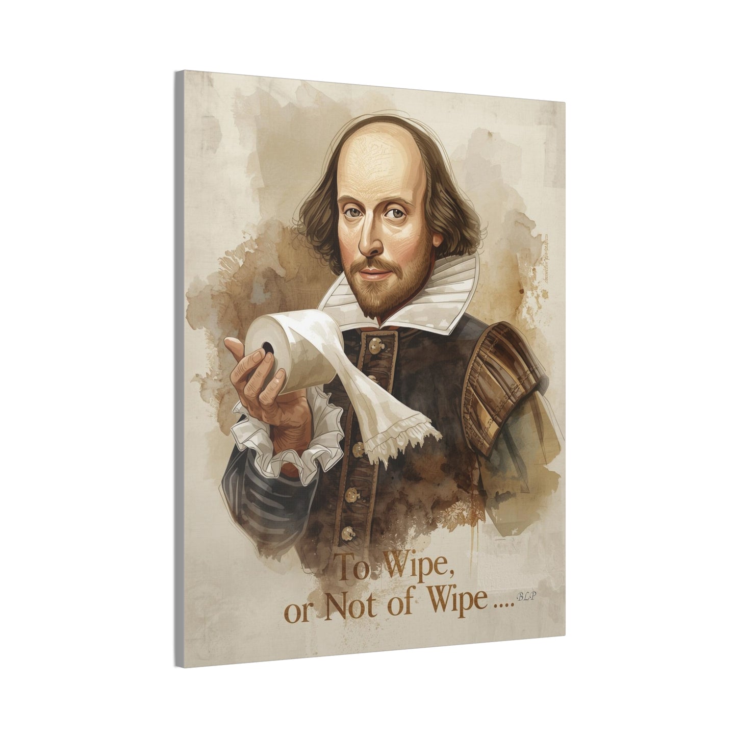 Shakespear - Canvas Stretched, 0.75" - 2026 Wall Art - Bathroom Humor