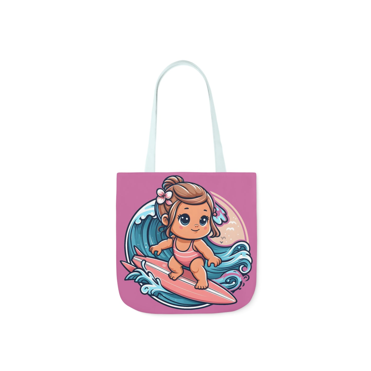 Little Surfer - Canvas Tote Bag, 5-Color Straps