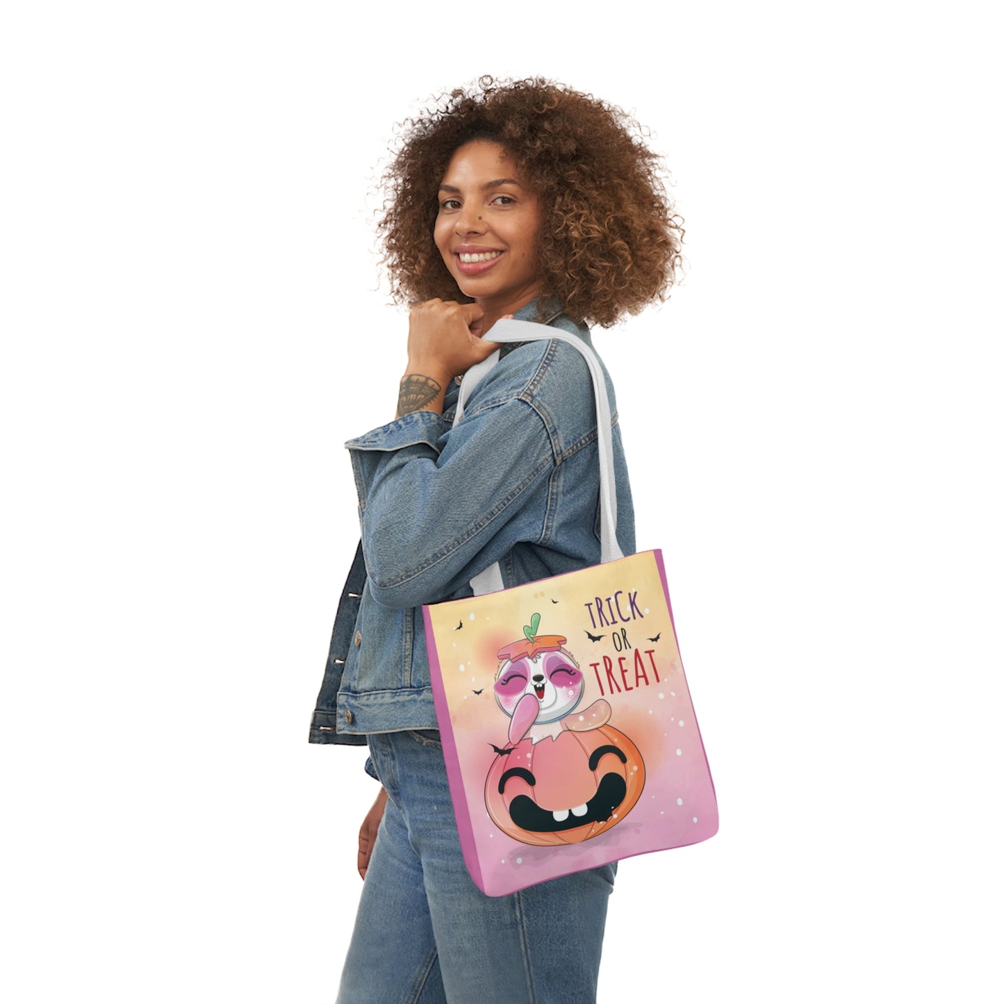 Trick or Treat - Canvas Tote Bag, 5-Color Straps - Halloween