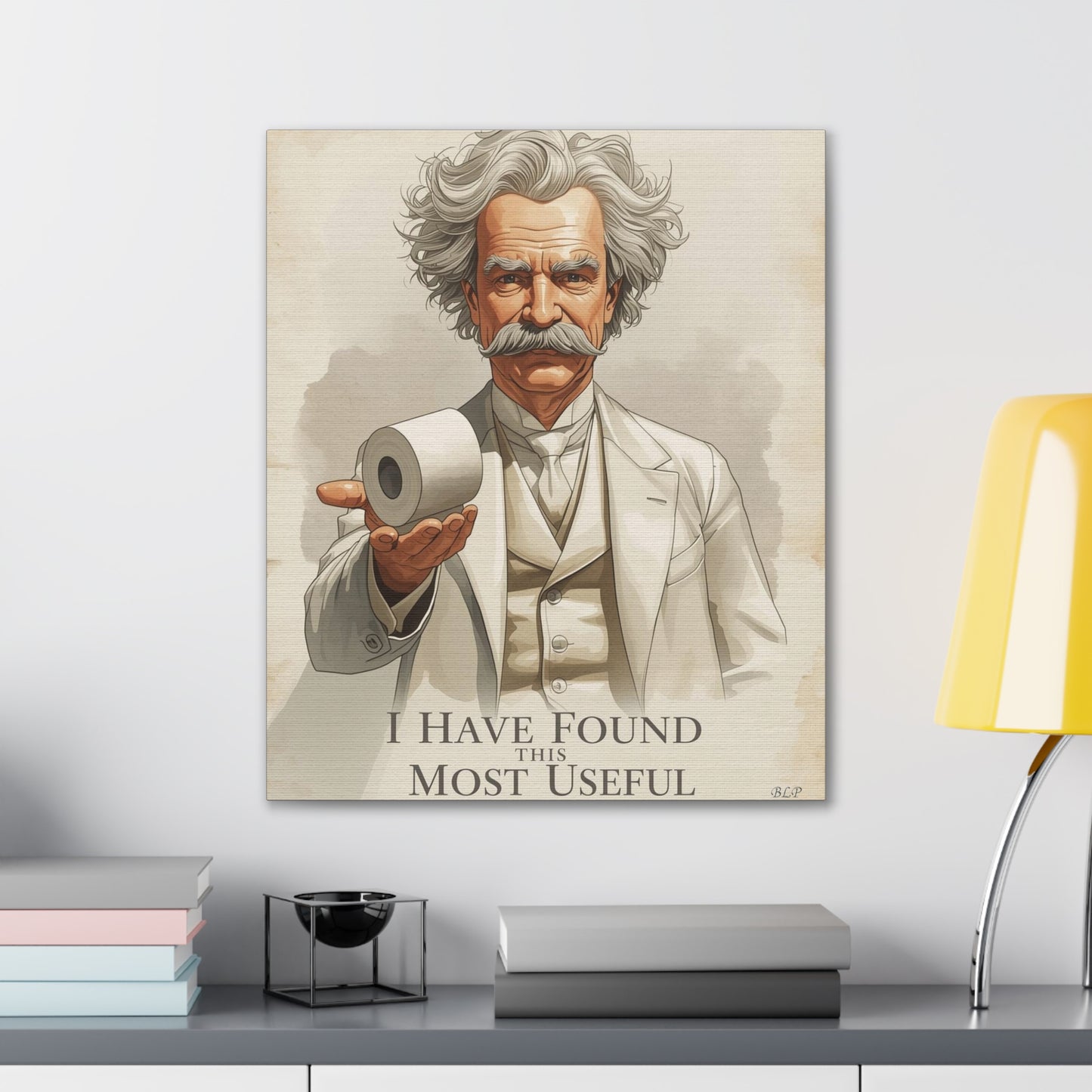 Twain - Canvas Stretched, 0.75" - 2026 Wall Art - Bathroom Humor
