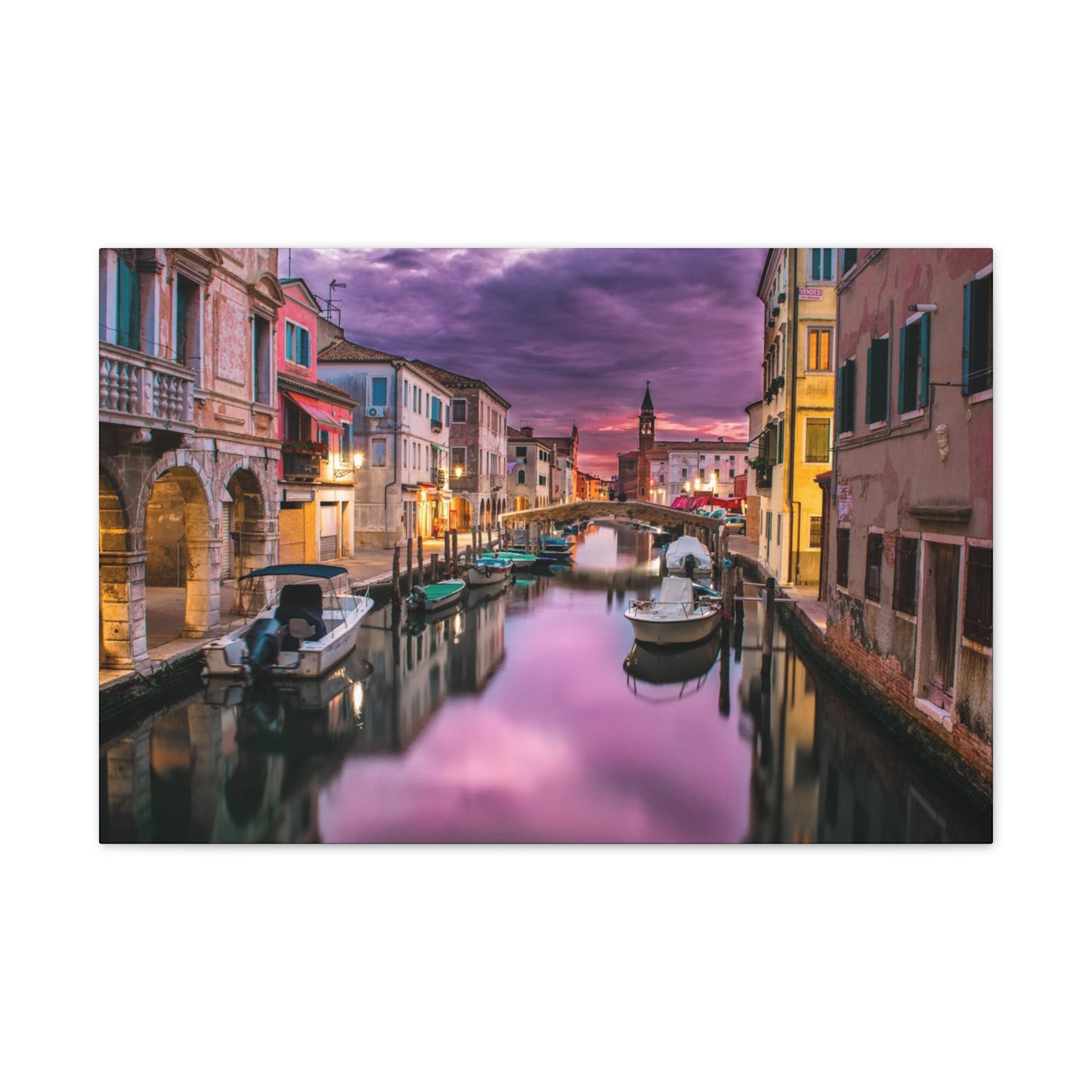 Venice Canal - Canvas Stretched, 0.75"