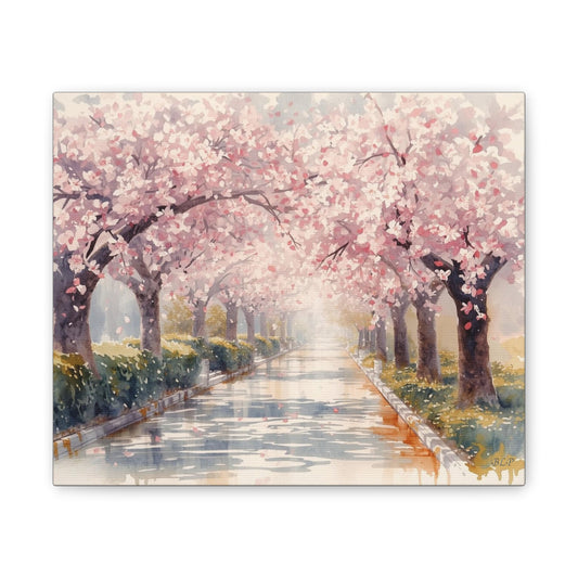 Cherry Blossom Way - Canvas Stretched, 0.75"- 2026 Wall Art