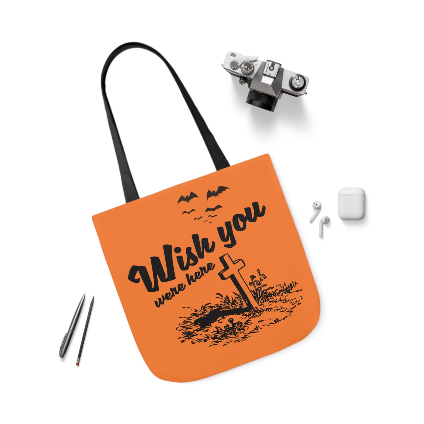 Wish you were here - Canvas Tote Bag, 5-Color Straps - Halloween