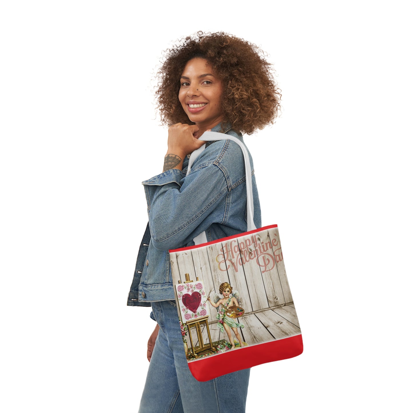 Valentines - Canvas Tote Bag, 5-Color Straps