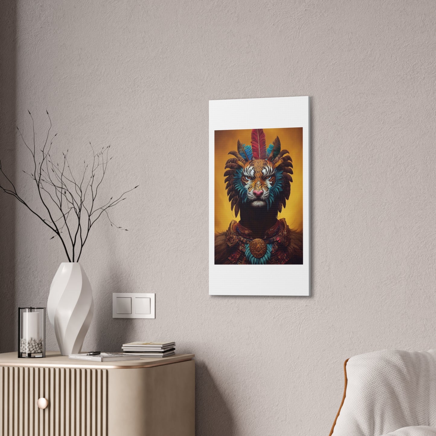 Lion Man - Canvas Stretched, 0.75"