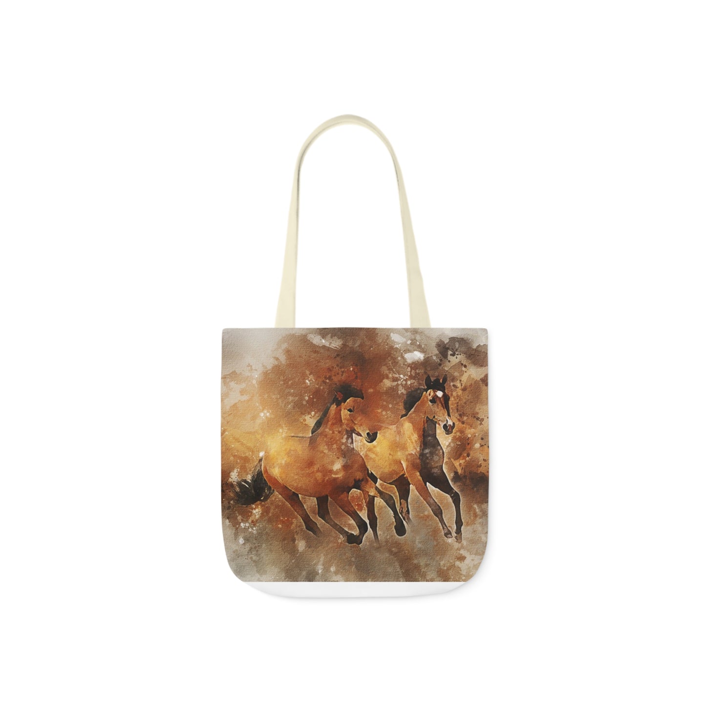 Horses - Canvas Tote Bag, 5-Color Straps