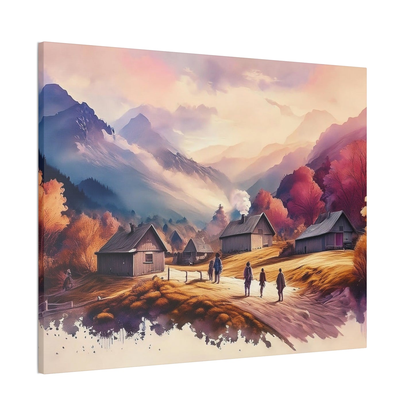 Village - Canvas Stretched, 0.75"