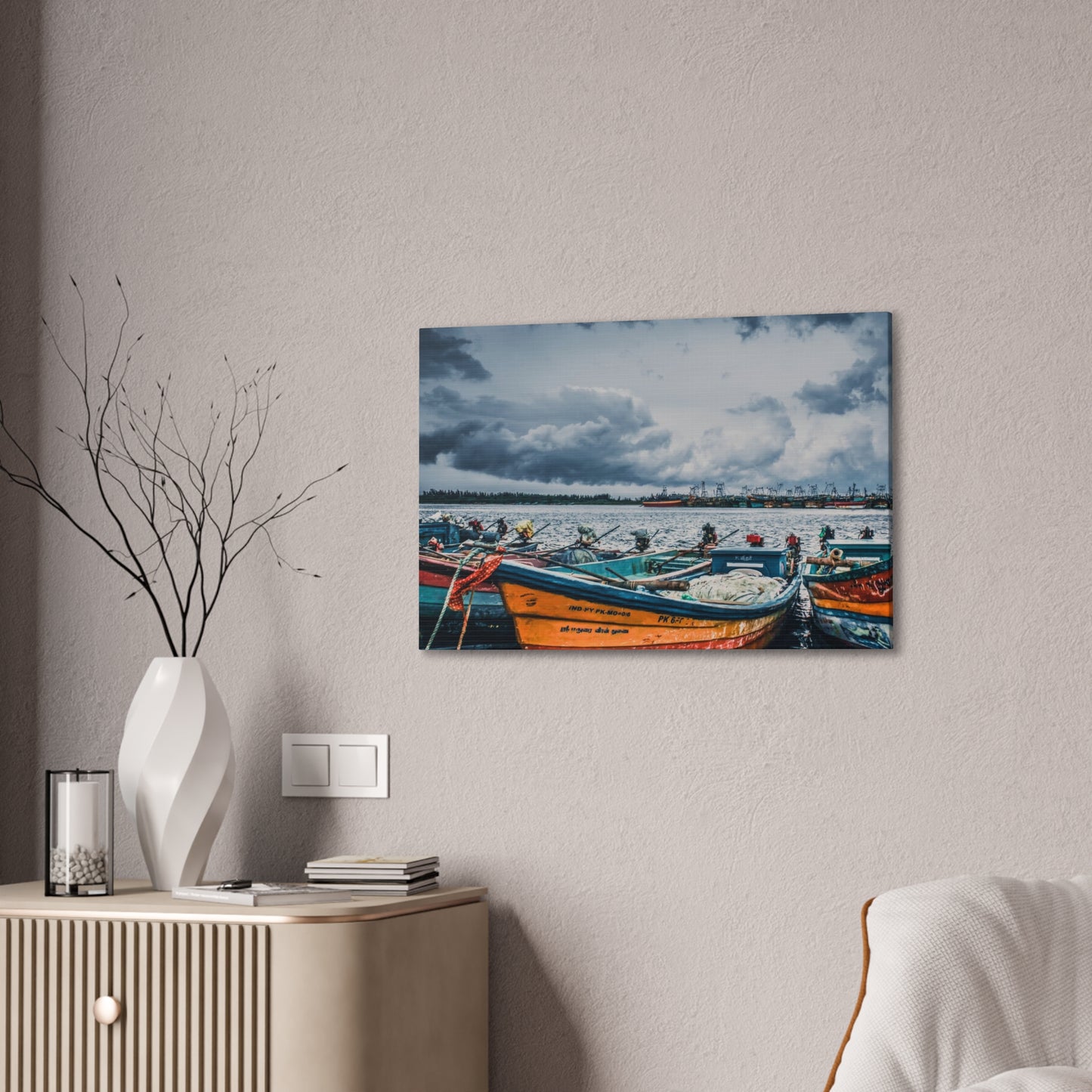 Boats - Canvas Stretched, 0.75"