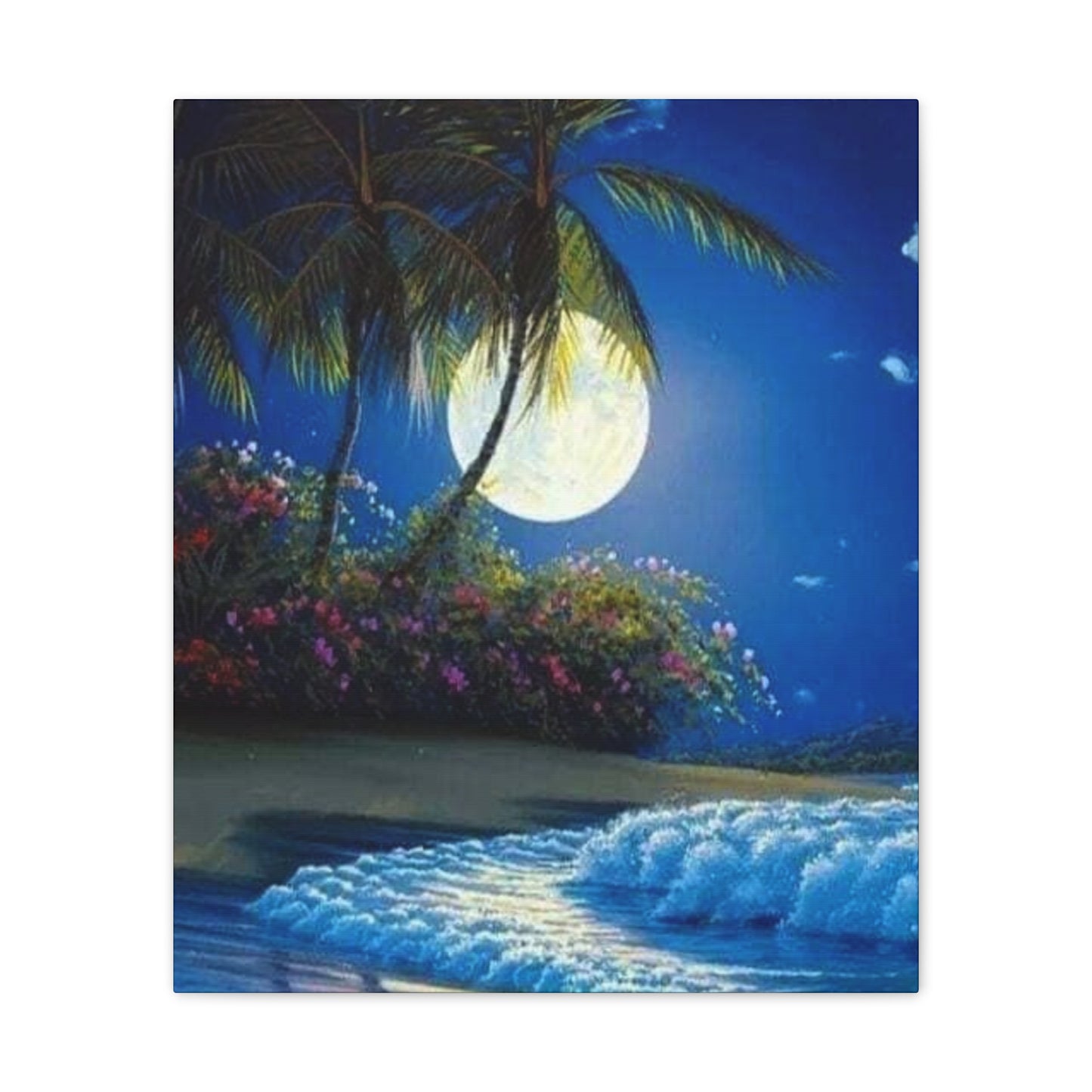 Desert Island Moon Light - Canvas Stretched, 0.75"